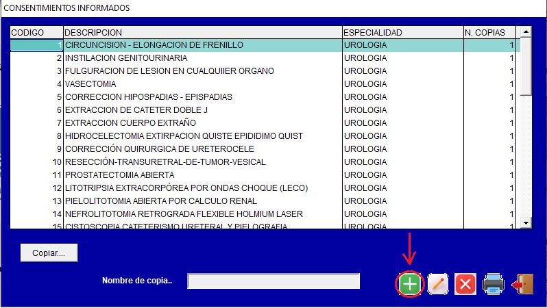 Lista de Consentimientos