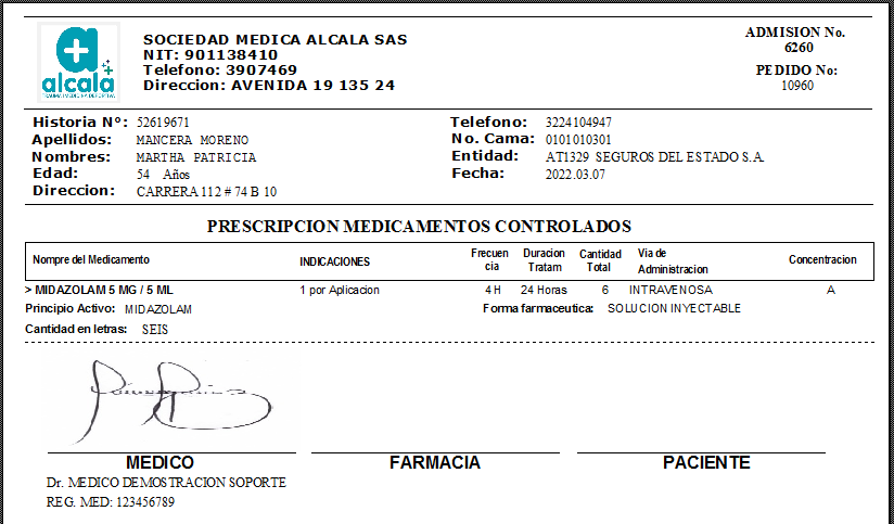 Formato Oficial de Impresión de Medicamentos Controlados