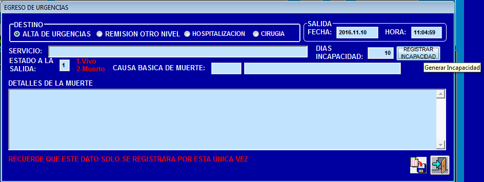 Formulario de Procedimientos Ambulatorios