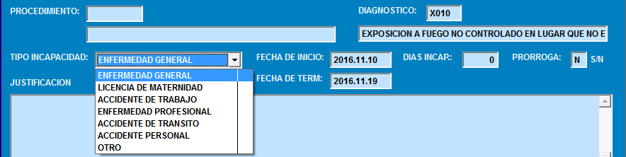 Sala y Duración del Procedimiento