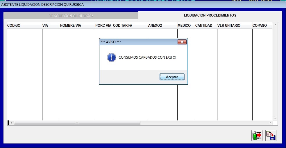 Cargue de los registros liquidados y solicitud de afectación RIPS del procedimiento