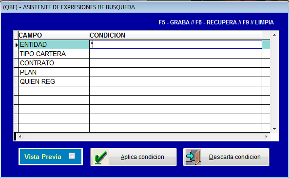 Asistente de filtros para el reporte detallado de pendientes por radicar
