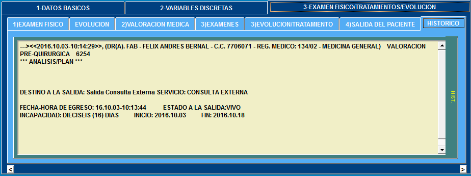 Encabezado de Descripción Quirúrgica