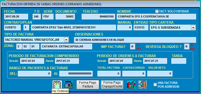 Habilitación y clic sobre el botón Ver Órdenes
